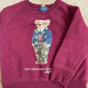 Burgundy Toddler Polo Sweatshirt
